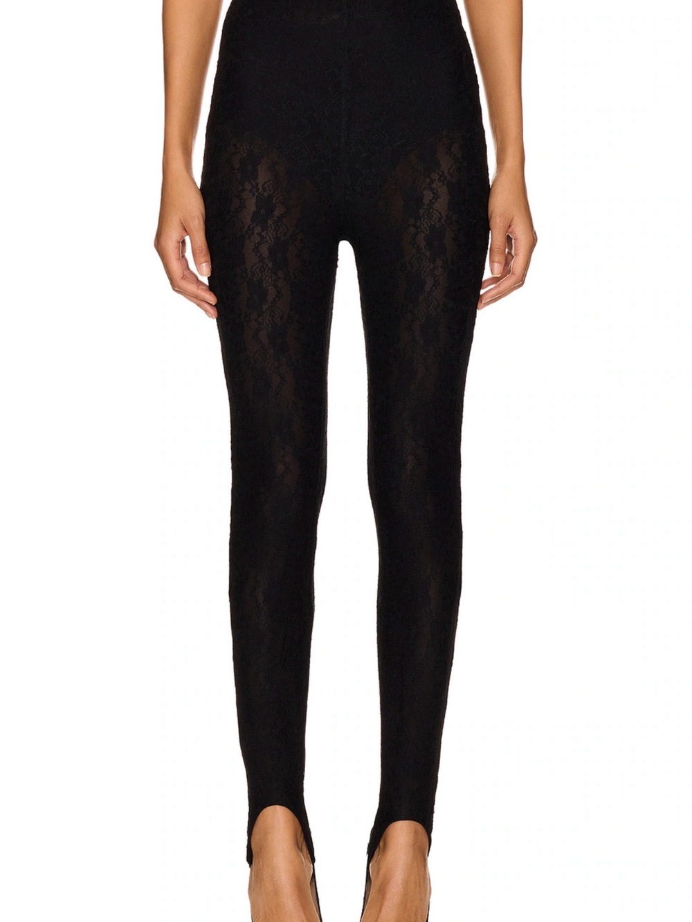 Lovers and Friends Gwen Lace Stirrup Pant in Black